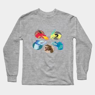 Dragon Elements Sub Badges Long Sleeve T-Shirt